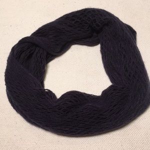Navy Wide-knit Infinity Scarf